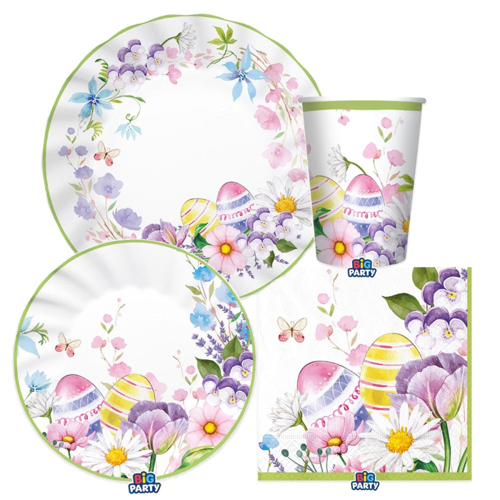 Kit N.47 Floral Easter pasqua per 6 Persone