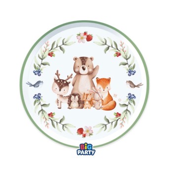 Kit 6 persone animaletti del bosco wood animals