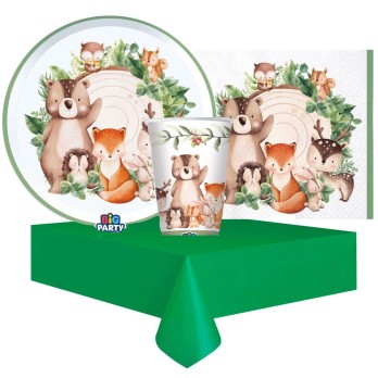 Kit 24 persone animaletti del bosco wood animals