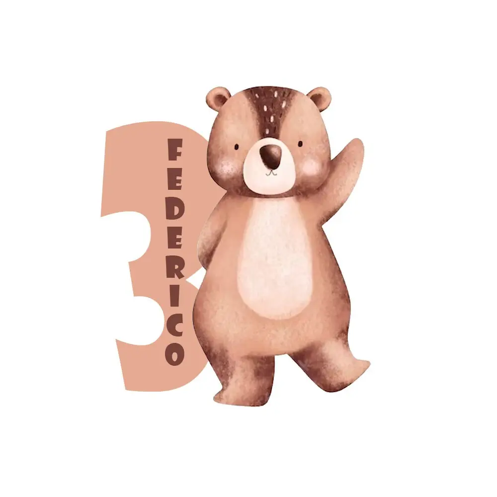 Sagoma in polistirolo Animaletti del Bosco personalizzabile - 30 cm
