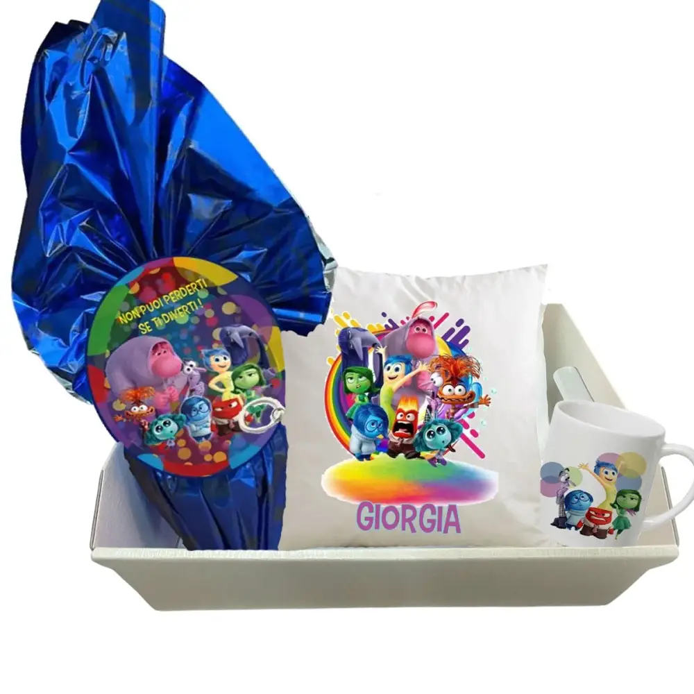 Set Uovo di Pasqua Inside out con cuscino e tazza fai da te