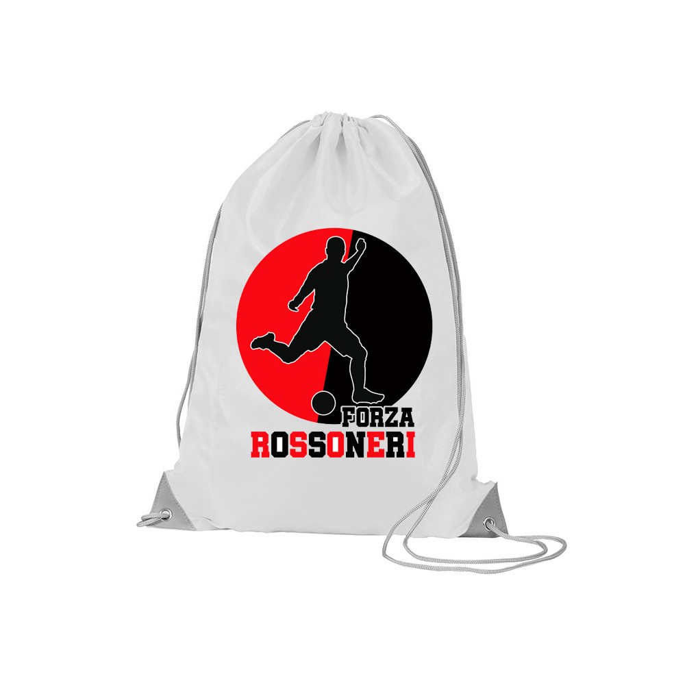 Uovo di Pasqua 150 g Milan rosso nero Con Pallone n.5 + sacca e borraccia