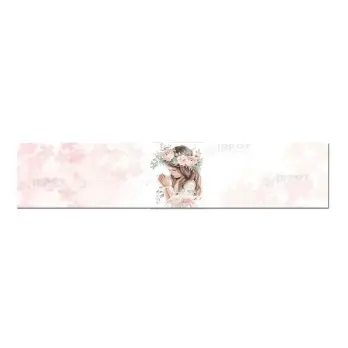 Sticker prima comunione romantic girl per barattolini - 1pz