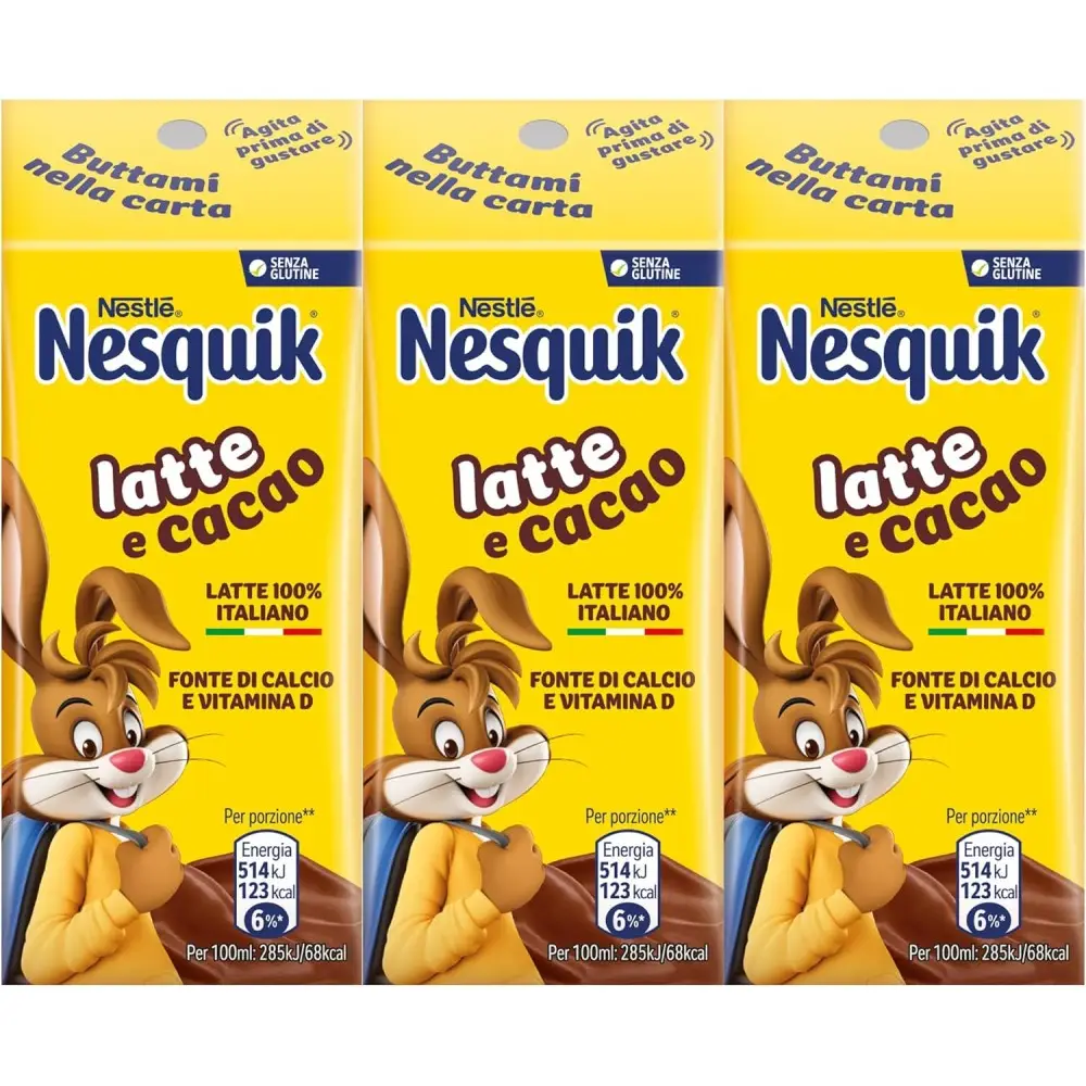 NESQUIK Pronto da Bere Latte e Cacao 24 Brick da 180ml (4,32L)