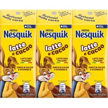 NESQUIK Pronto da Bere Latte e Cacao 24 Brick da 180ml (4,32L)