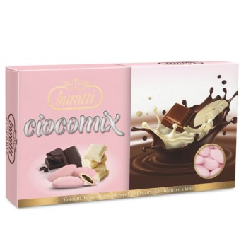 Confetti buratti ciocomix rosa 1 kg CXRO100