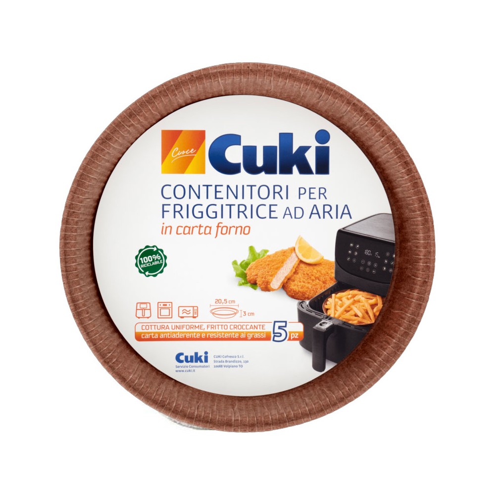 CUKI Contenitori per Friggitrice ad Aria in carta forno 5 pz 200847004