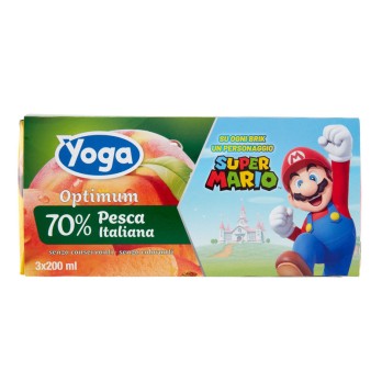 YOGA Succo Optimum Pesca Senza Zucchero Brick Ml 200 x 3 Pz