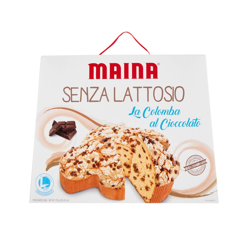 Colomba Maina Senza Lattosio 750 gr al cioccolato