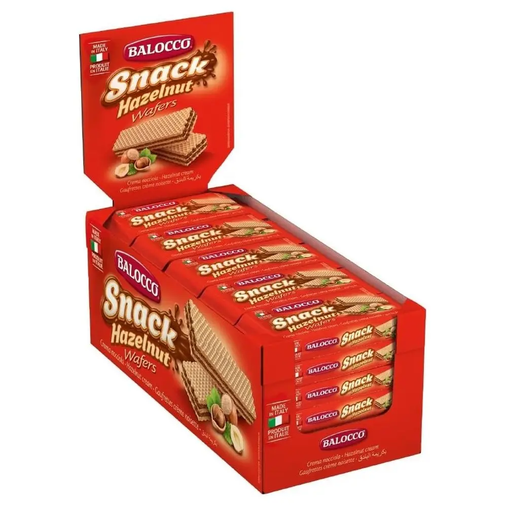 Balocco Snack Hazelnut Wafers 30 x 45 g