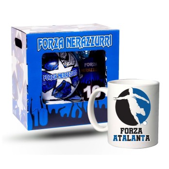 Uovo di Pasqua 150 g Atalanta nero blu Con Pallone n.5 e tazza