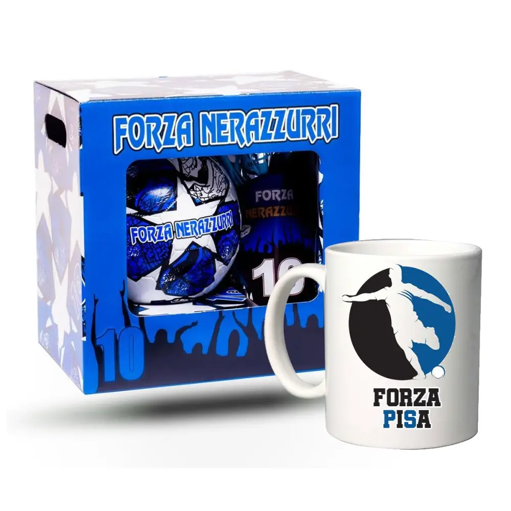 Uovo di Pasqua 150 g Pisa nero blu Con Pallone n.5 e tazza