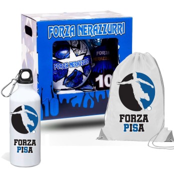 Uovo di Pasqua 150 g Pisa nero azzurri Con Pallone n.5 + sacca e borraccia