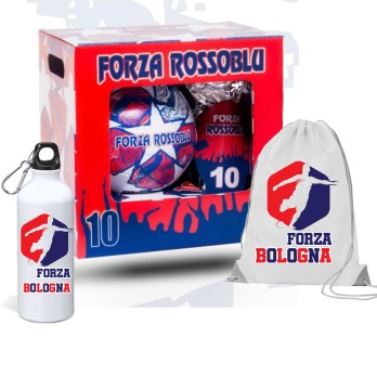 Uovo di Pasqua 150 g Forza Rossoblu Bologna Con Pallone n.5 + sacca e borraccia