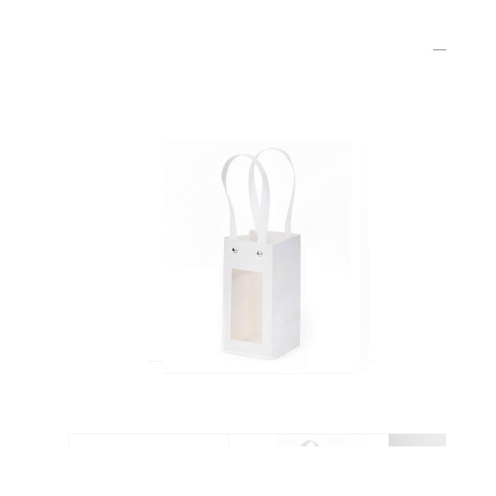 1 shopper in carta con finestra bianca 8X8X16H cm A3074 01