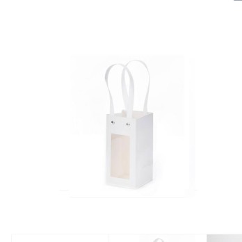 1 shopper in carta con finestra bianca 8X8X16H cm A3074 01