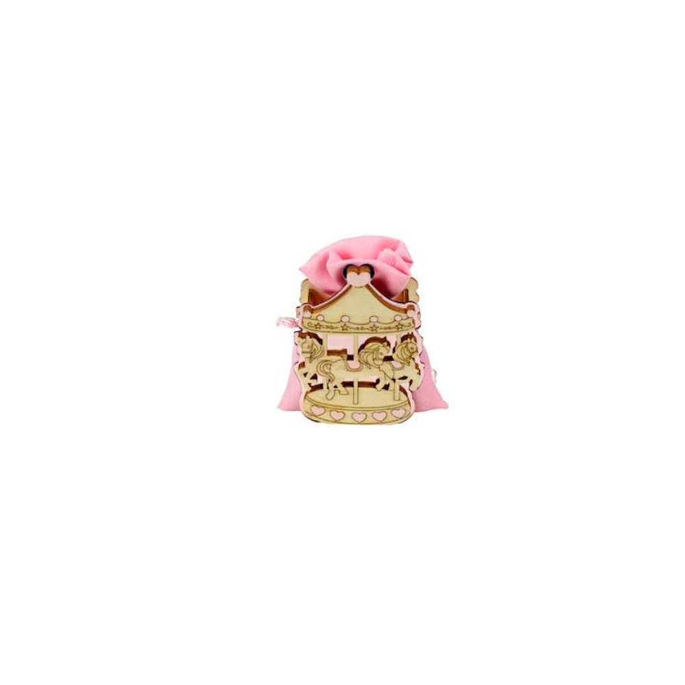 6 scatola giostra con sacchetto rosa  cm5,5 x 8h a2843 03