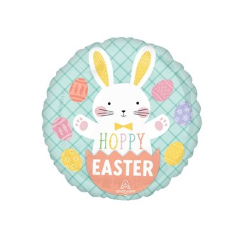 Palloncino foil 42 cm Hoppy Easter Bunny & Eggs coniglietto pasquale 7A4640801