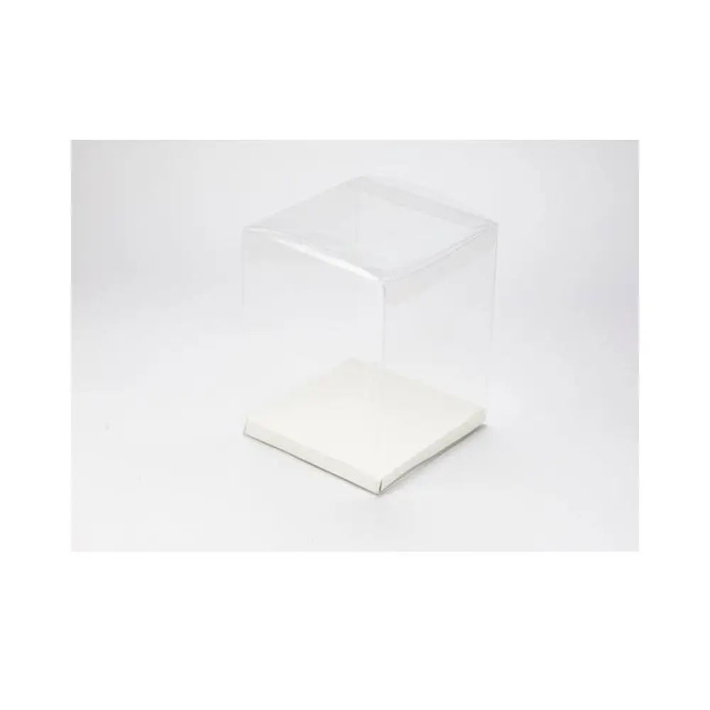 Scatola trasparente pet con fondo cartoncino cm12x12x15h A3080 1 pz