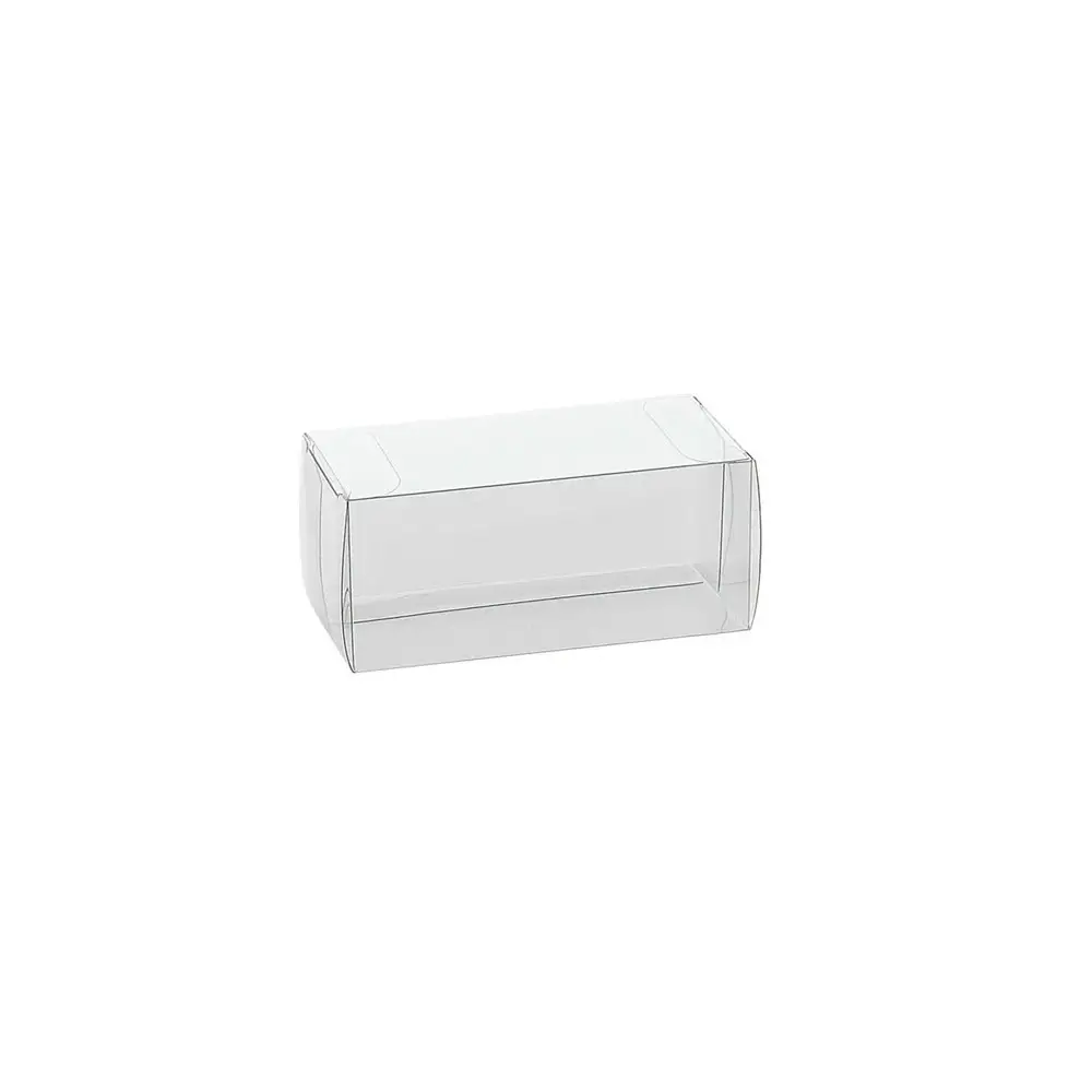 scatolina portaconfetti trasparente in pet pieghevole 6x6x2h cm  A3085