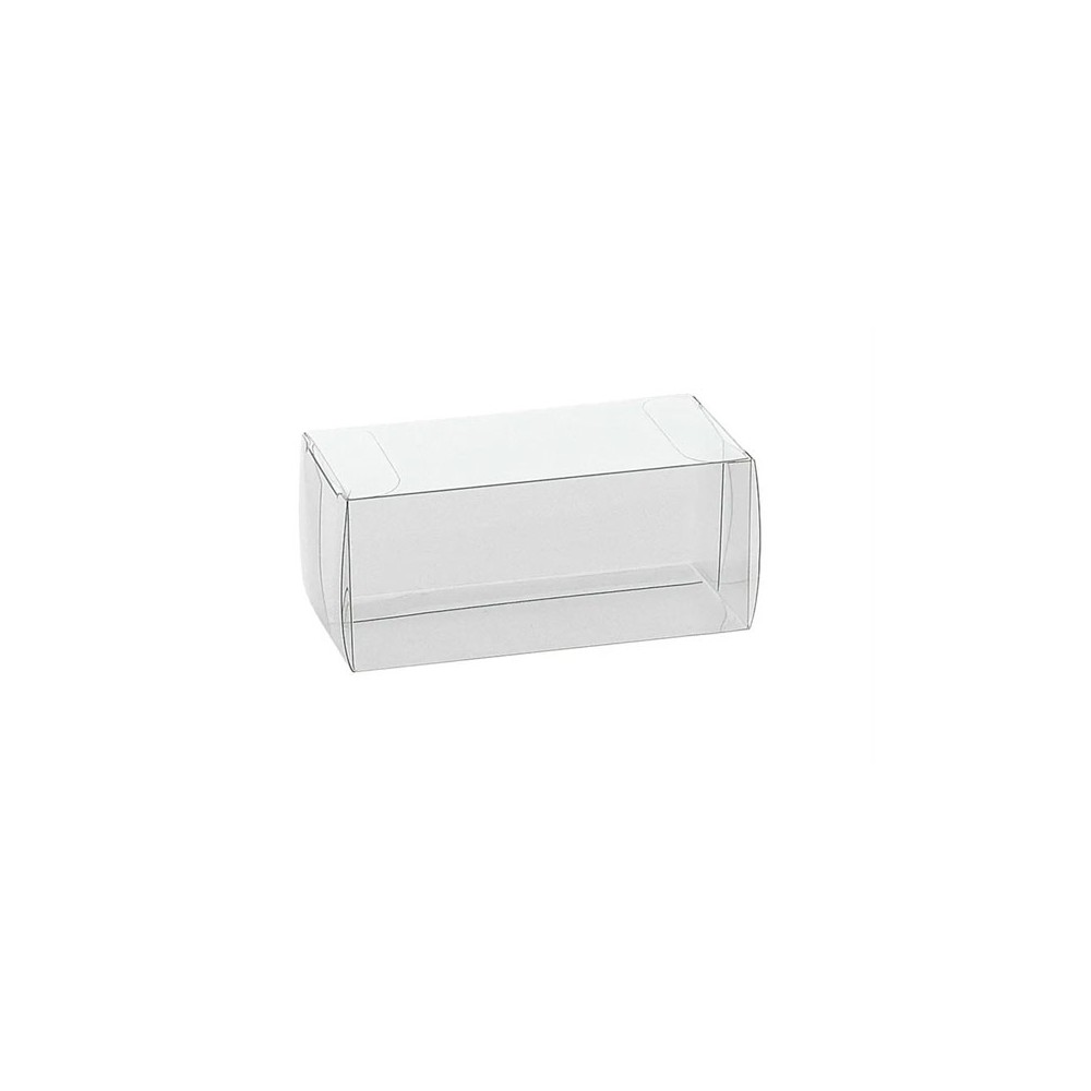 scatolina portaconfetti trasparente in pet pieghevole 6x6x2h cm  A3085