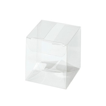 scatolina portaconfetti trasparente in pet pieghevole cm5x5x5h 1 pz A3083