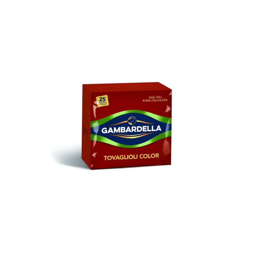Tovaglioli doppio Velo 33x33 cm 25 pezzi rossi 200823004