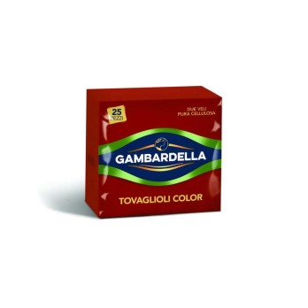 Tovaglioli doppio Velo 33x33 cm 25 pezzi rossi 200823004