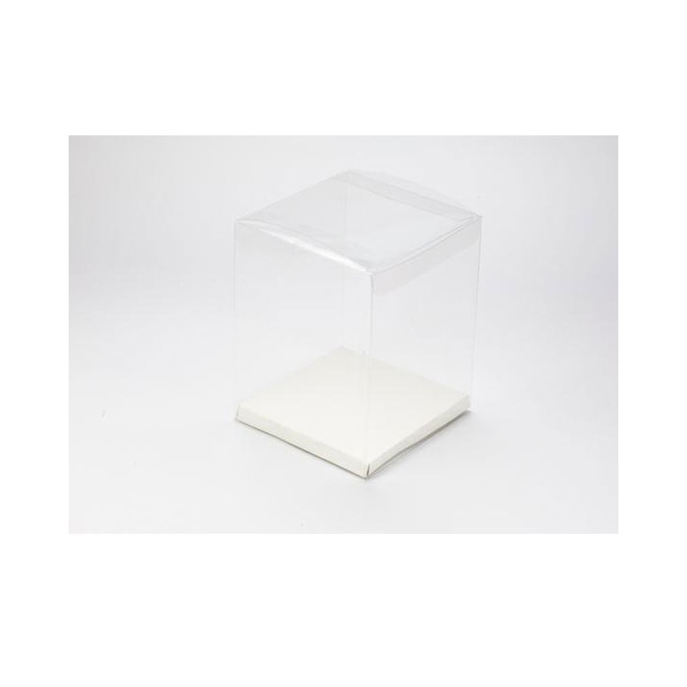 Scatola trasparente pet con fondo cartoncino cm12x12x15h A3080 1 pz
