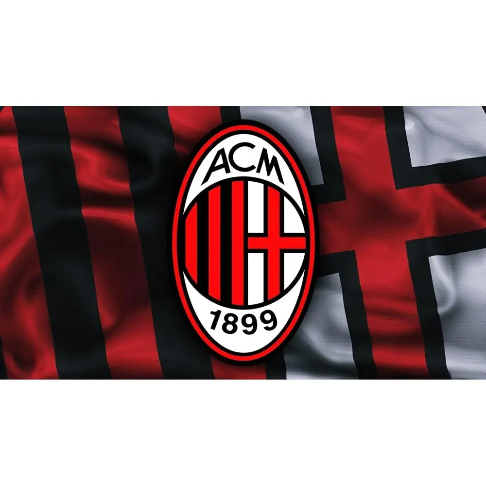 Cialda Milan calcio rettangolare per torte personalizabile