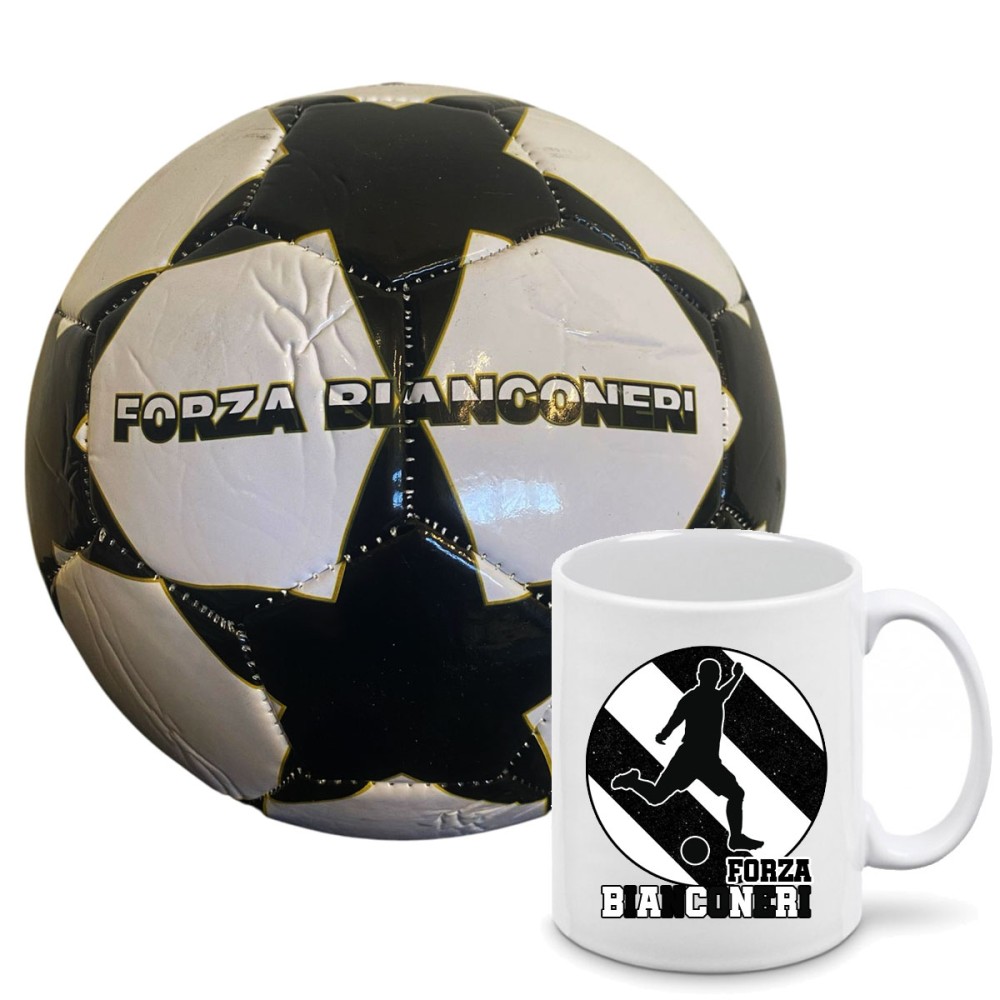 Pallone Juventus Forza Bianconeri n.5 e tazza