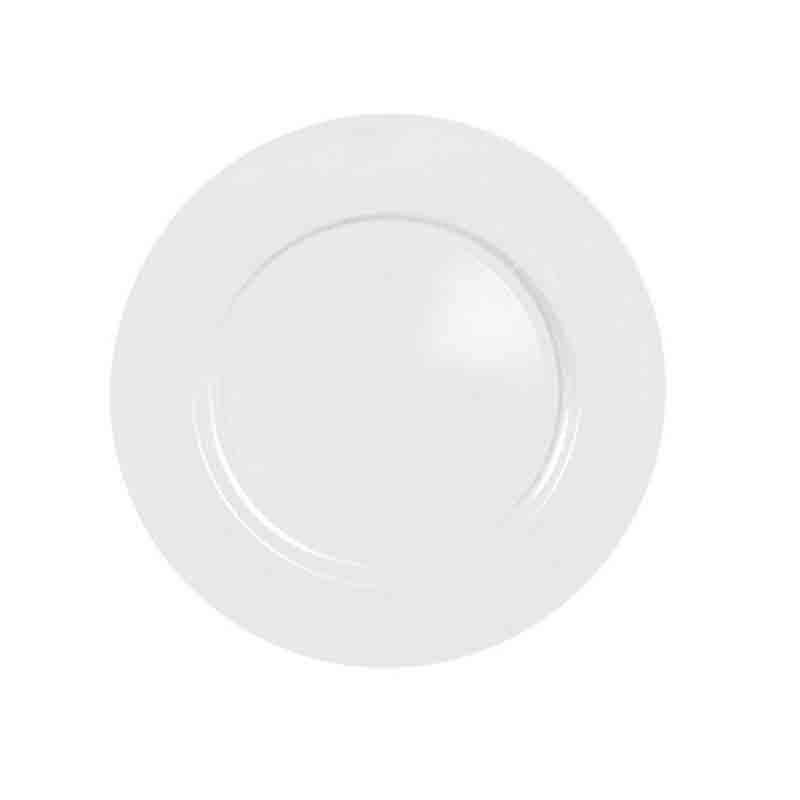 sotto piatto natalizio bianco liscio 33 cm 102074