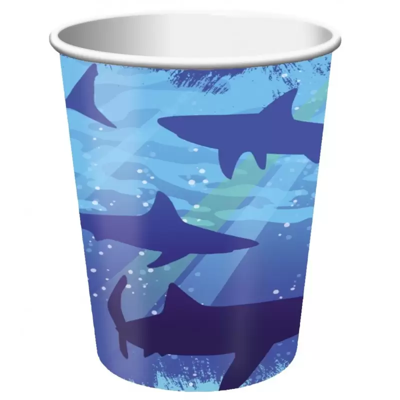  KIT N 13 COORDINATO COMPLEANNO SQUALI SHARK SPLASH SQUALO BAMBINI ADULTI