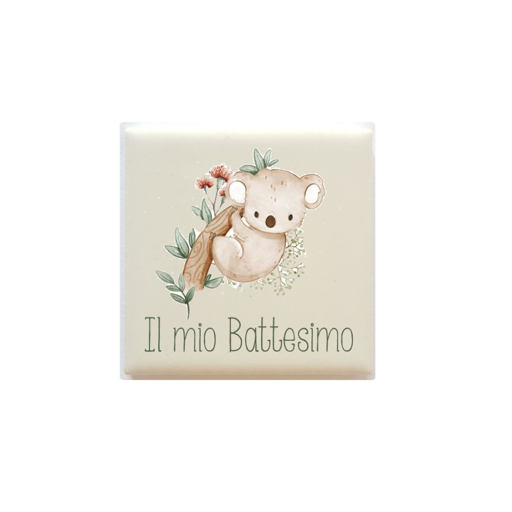 10 Mattonelle magneti Battesimo Personalizzabili Koala new
