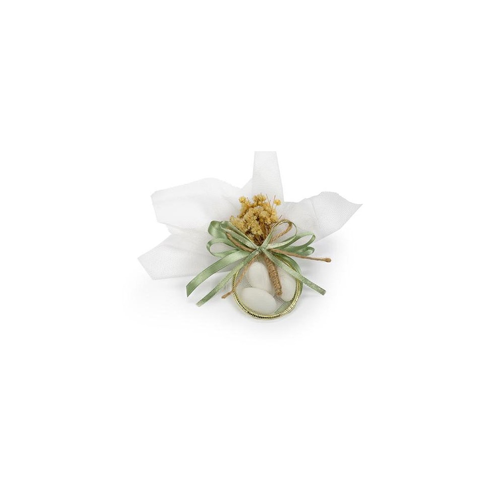Anello dorato per sacchetti bomboniere 5 cm A3091