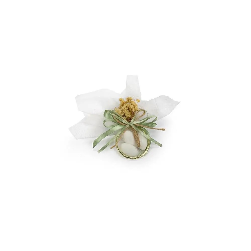 Anello dorato per sacchetti bomboniere 5 cm A3091