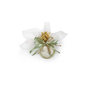 Anello dorato per sacchetti bomboniere 5 cm A3091
