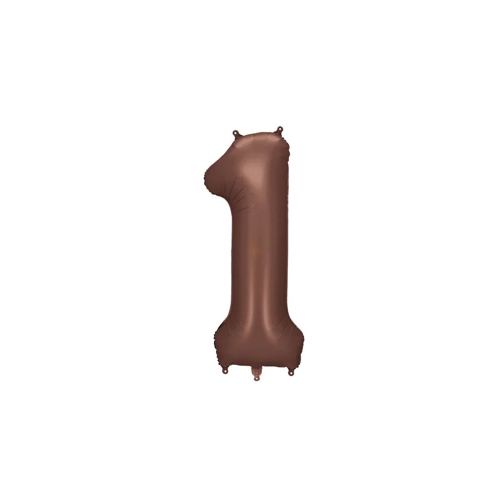 Palloncino foil satinato 1 moka 86 cm 34\'\'  FB1S-1-494