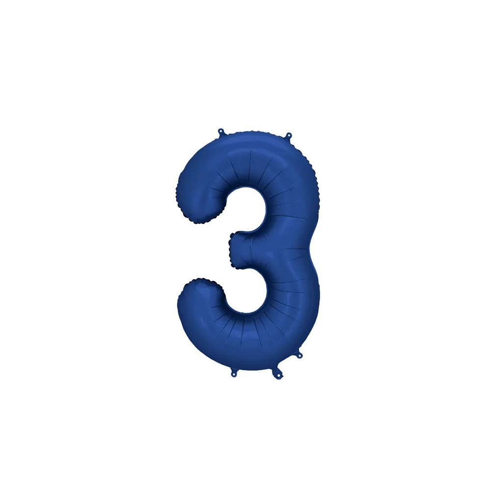 Palloncino foil satinato 3 blu navy 86 cm 34\'\' FB1S-3-074