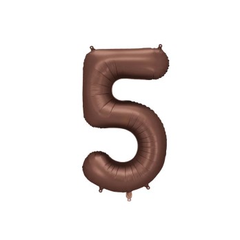 Palloncino foil satinato 5 moka 86 cm 34\'\'  FB1S-5-494