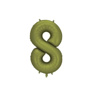 Palloncino foil satinato 8 verde oliva 86 cm 34\'\' FB1S-8-097