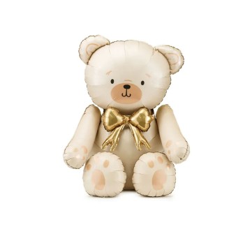Palloncino in foil a forma di orso, 75x84 cm crema FB285-079