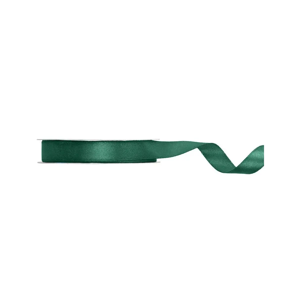 Rotolo di nastrino verde bottiglia di raso 12 mm x 25mt cm TS12-012B