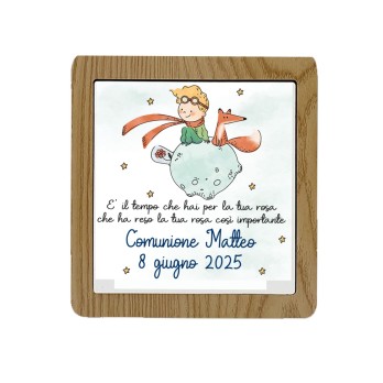 6 Sottopentola legno con mattonella in ceramica Piccolo Principe new personalizzabile