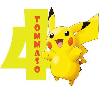 Sagoma in polistirolo Pikachu Pokemon personalizzabile - 30 cm