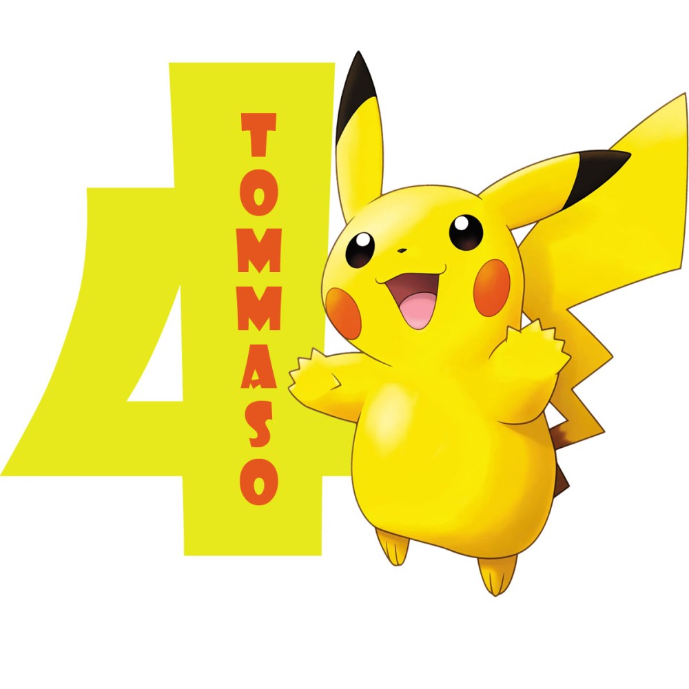 Sagoma in polistirolo Pikachu Pokemon personalizzabile - 60 cm