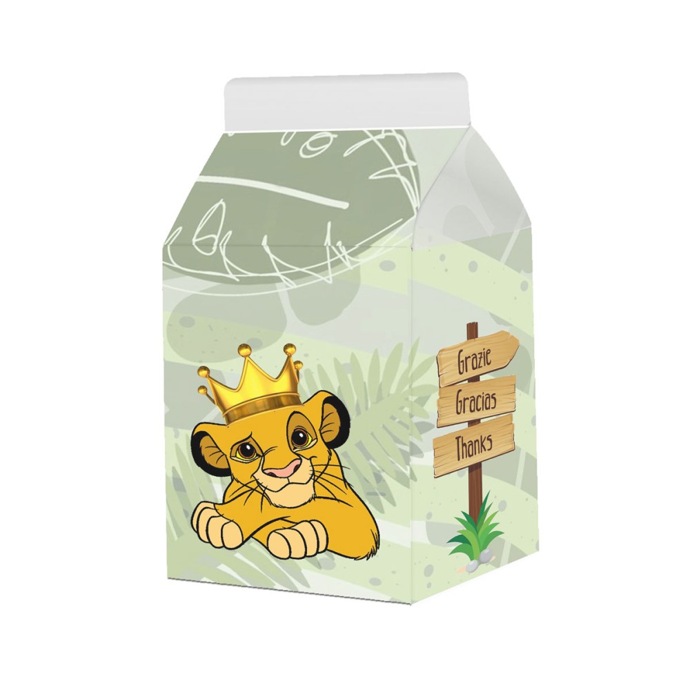 Scatolina Milk portaconfetti Re Leone Simba - 1 pz