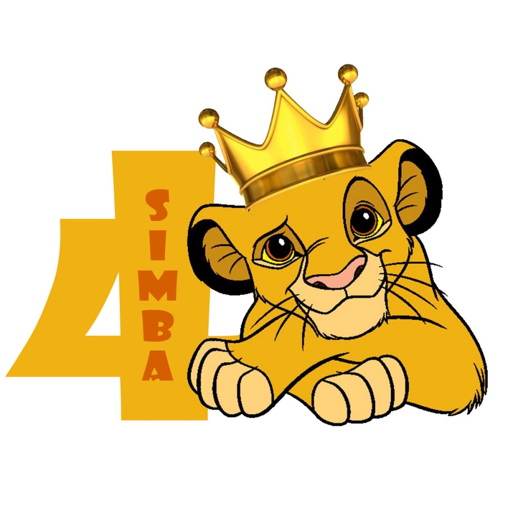 Sagoma in polistirolo Simba Re leone personalizzabile - 30 cm