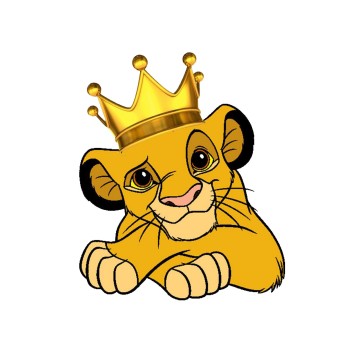 Sagoma Decorativa in Legno Simba Re Leone - 50 cm