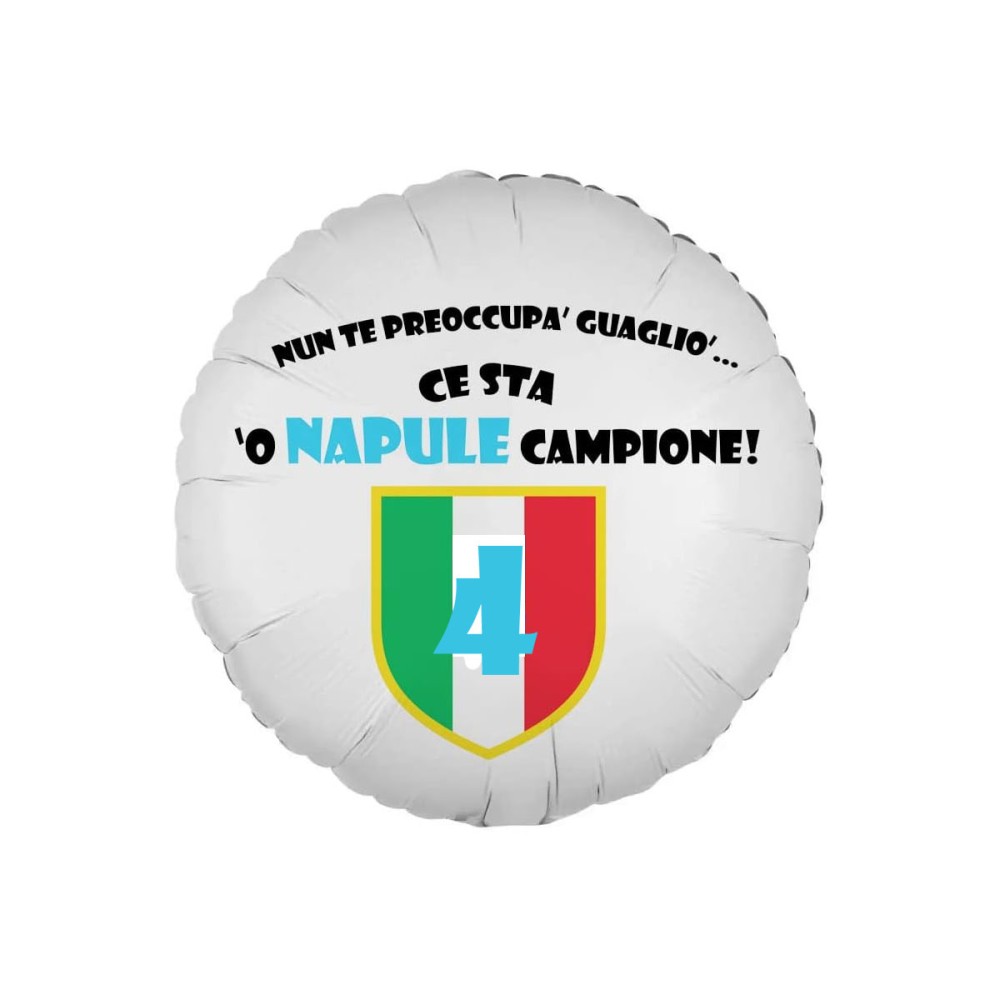 Palloncino foil stampa Napoli Campione d'Italia !